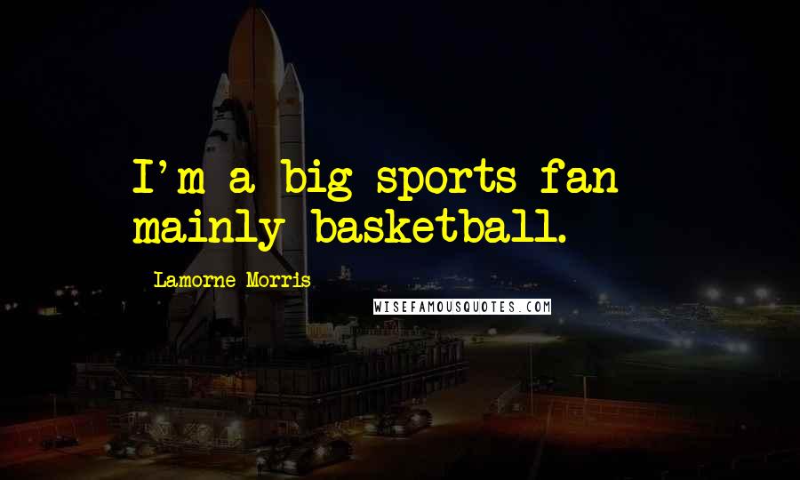 Lamorne Morris Quotes: I'm a big sports fan - mainly basketball.