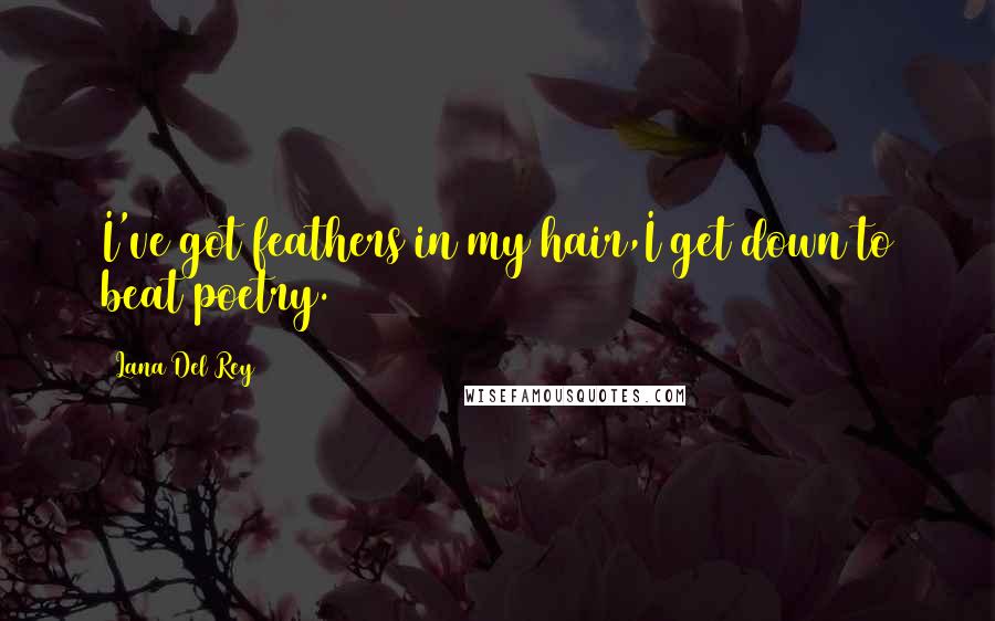 Lana Del Rey Quotes: I've got feathers in my hair,I get down to beat poetry.