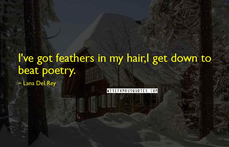 Lana Del Rey Quotes: I've got feathers in my hair,I get down to beat poetry.