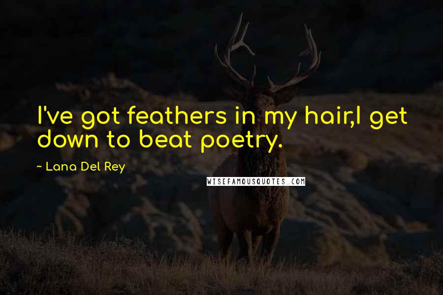 Lana Del Rey Quotes: I've got feathers in my hair,I get down to beat poetry.