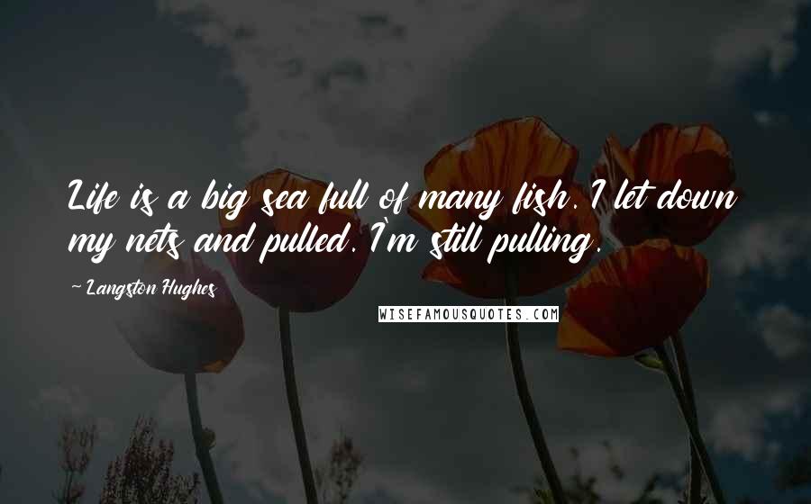Langston Hughes Quotes: Life is a big sea full of many fish. I let down my nets and pulled. I'm still pulling.