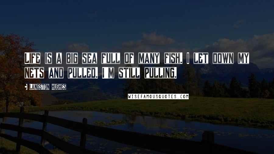 Langston Hughes Quotes: Life is a big sea full of many fish. I let down my nets and pulled. I'm still pulling.