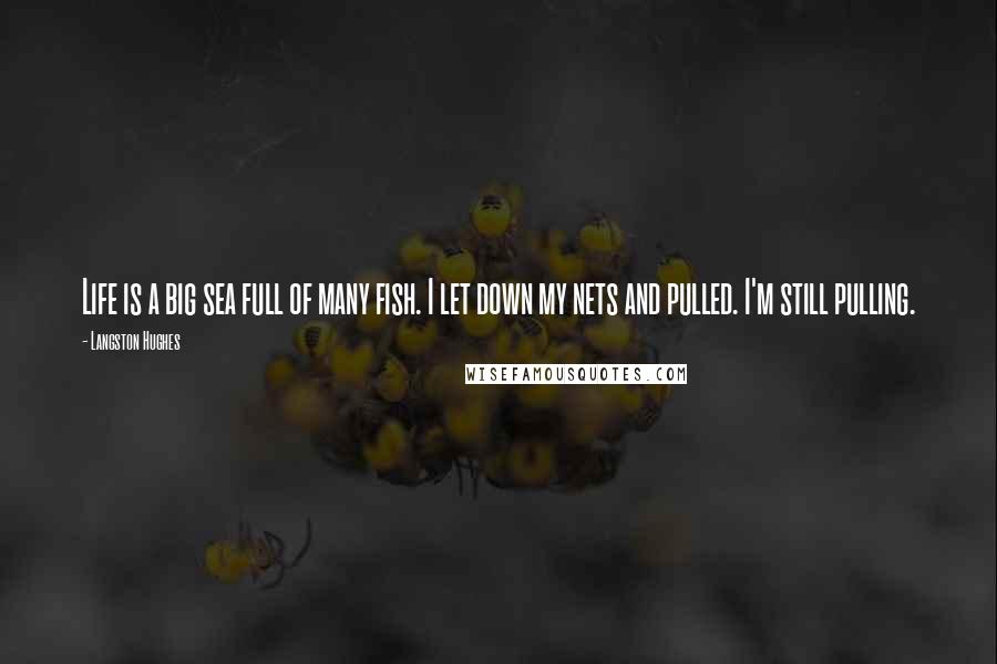 Langston Hughes Quotes: Life is a big sea full of many fish. I let down my nets and pulled. I'm still pulling.