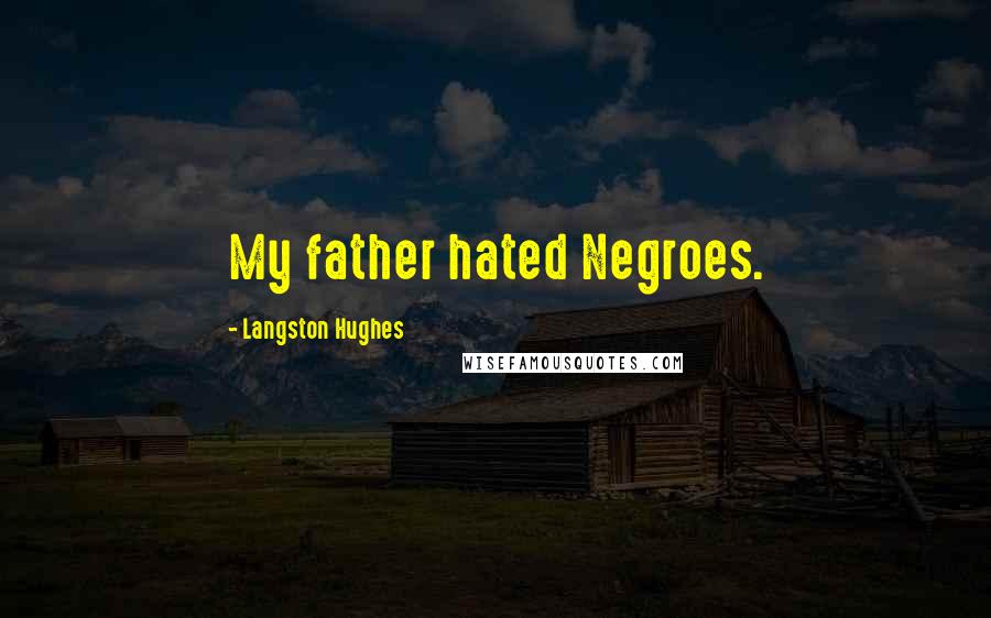 Langston Hughes Quotes: My father hated Negroes.