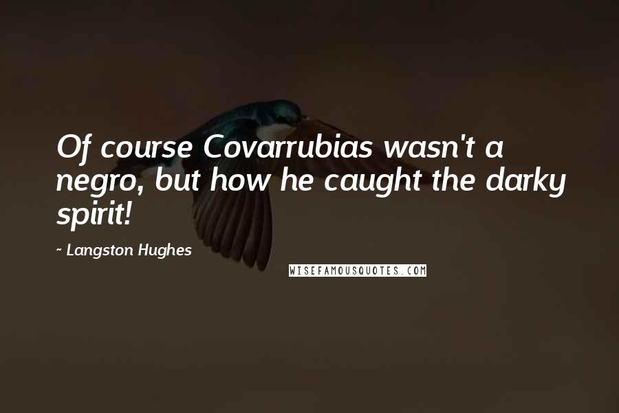 Langston Hughes Quotes: Of course Covarrubias wasn't a negro, but how he caught the darky spirit!