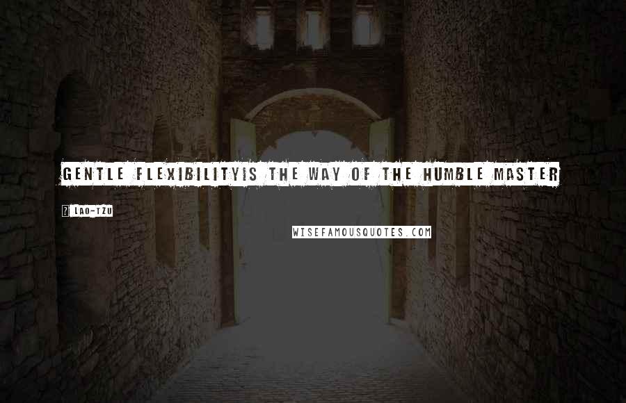 Lao-Tzu Quotes: Gentle flexibilityis the way of the humble master