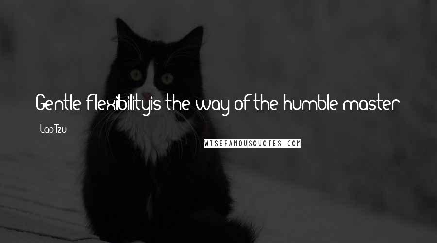 Lao-Tzu Quotes: Gentle flexibilityis the way of the humble master