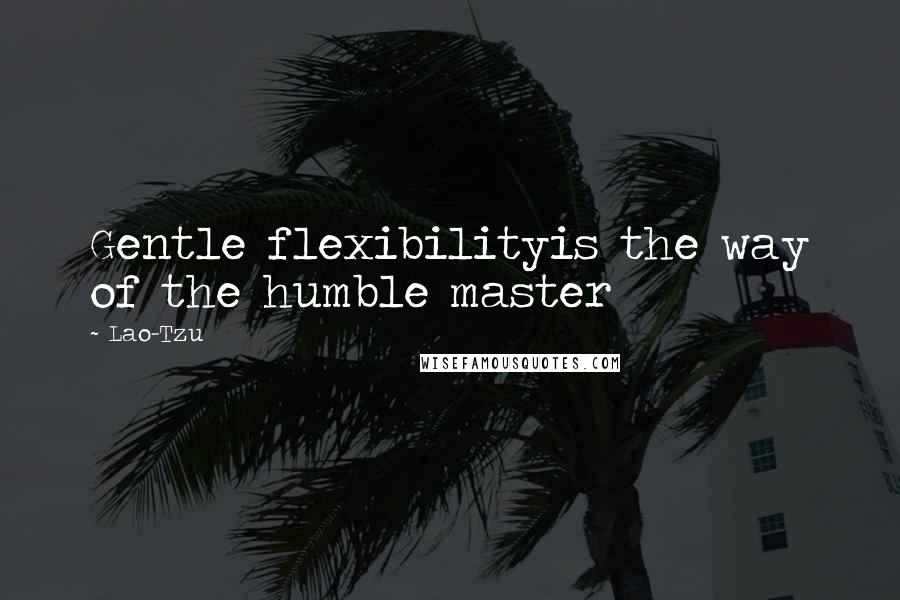 Lao-Tzu Quotes: Gentle flexibilityis the way of the humble master