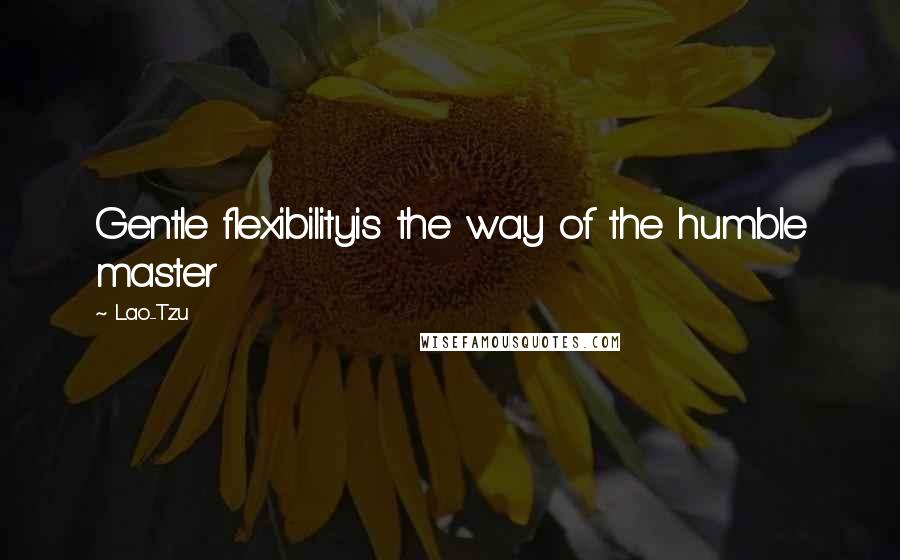 Lao-Tzu Quotes: Gentle flexibilityis the way of the humble master