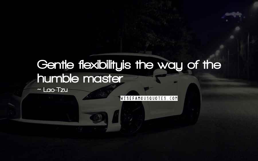 Lao-Tzu Quotes: Gentle flexibilityis the way of the humble master