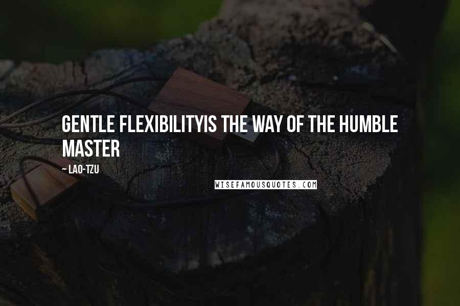 Lao-Tzu Quotes: Gentle flexibilityis the way of the humble master
