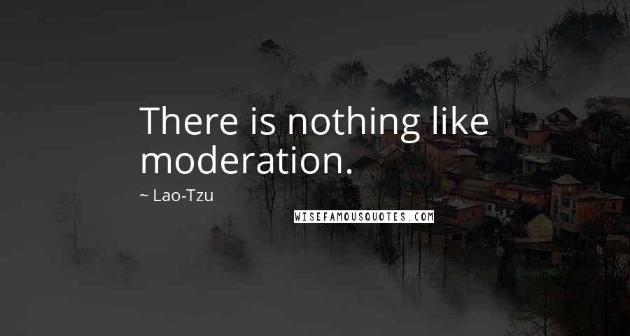 Lao-Tzu Quotes: There is nothing like moderation.
