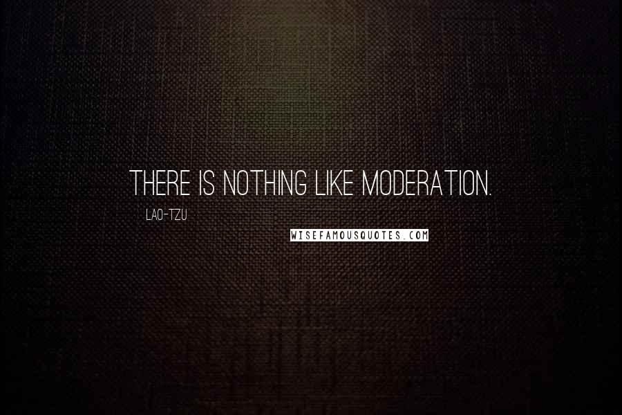 Lao-Tzu Quotes: There is nothing like moderation.