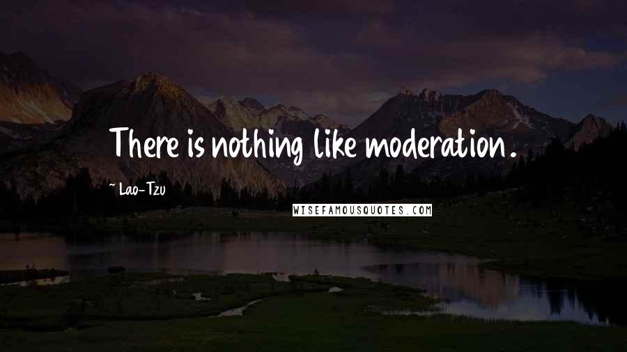 Lao-Tzu Quotes: There is nothing like moderation.