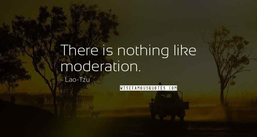 Lao-Tzu Quotes: There is nothing like moderation.