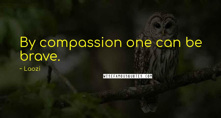 Laozi Quotes: By compassion one can be brave.