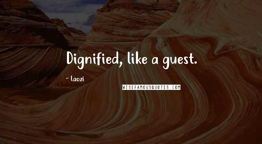 Laozi Quotes: Dignified, like a guest.