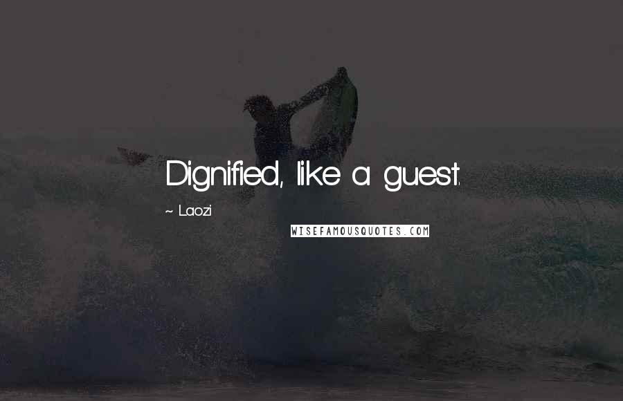 Laozi Quotes: Dignified, like a guest.