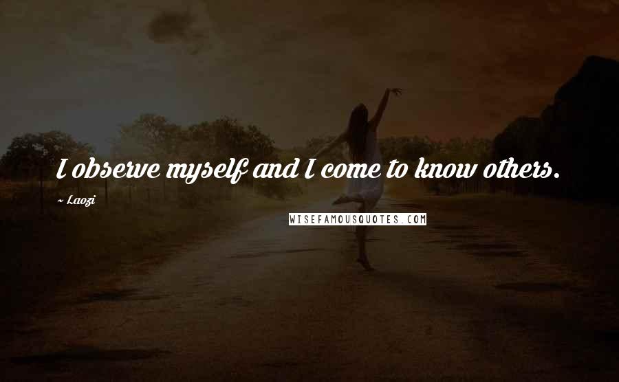 Laozi Quotes: I observe myself and I come to know others.