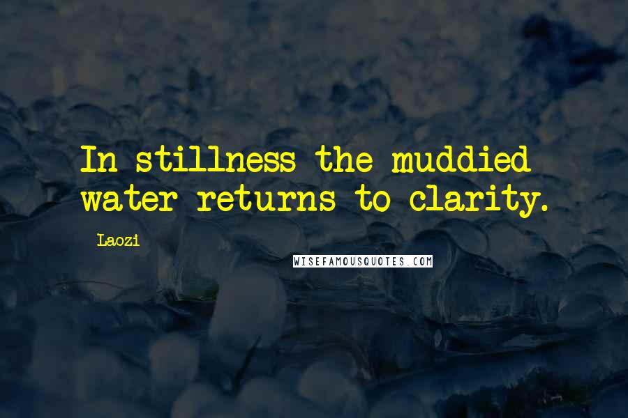Laozi Quotes: In stillness the muddied water returns to clarity.