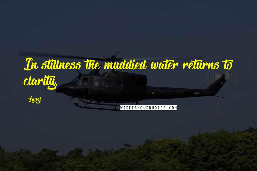 Laozi Quotes: In stillness the muddied water returns to clarity.