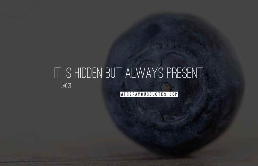 Laozi Quotes: It is hidden but always present.
