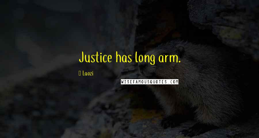 Laozi Quotes: Justice has long arm.
