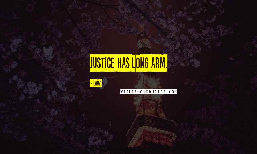 Laozi Quotes: Justice has long arm.
