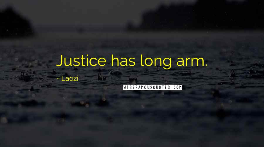 Laozi Quotes: Justice has long arm.