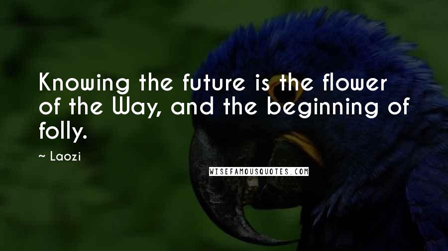 Laozi Quotes: Knowing the future is the flower of the Way, and the beginning of folly.