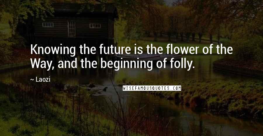 Laozi Quotes: Knowing the future is the flower of the Way, and the beginning of folly.