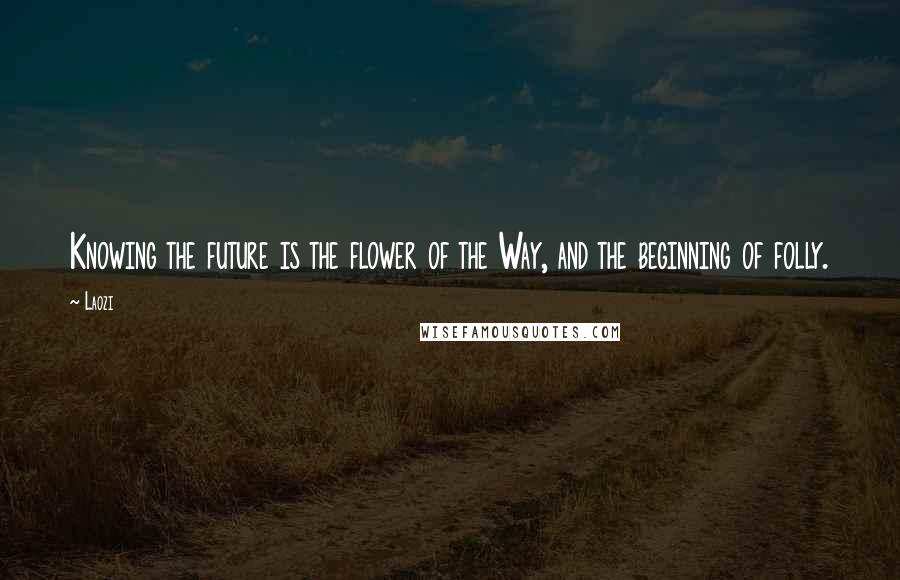 Laozi Quotes: Knowing the future is the flower of the Way, and the beginning of folly.