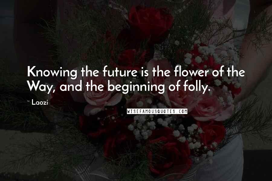 Laozi Quotes: Knowing the future is the flower of the Way, and the beginning of folly.