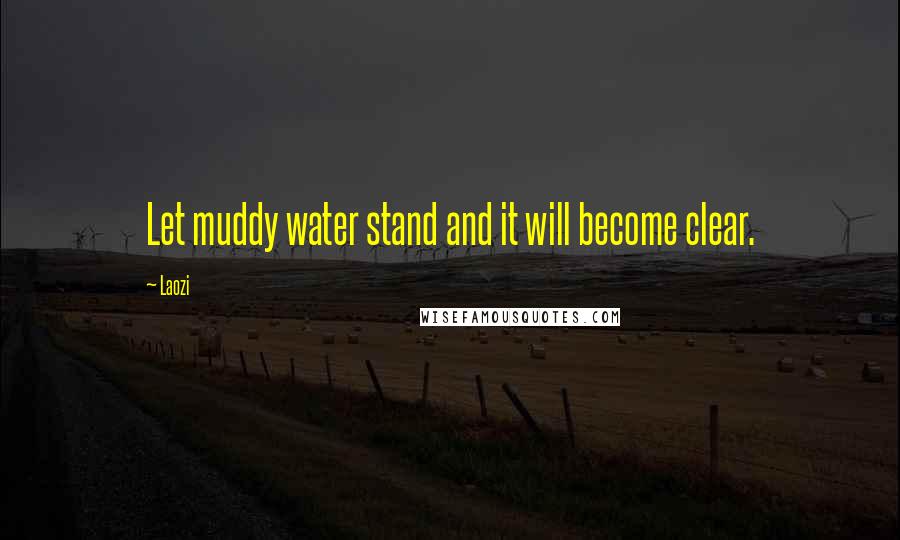 Laozi Quotes: Let muddy water stand and it will become clear.