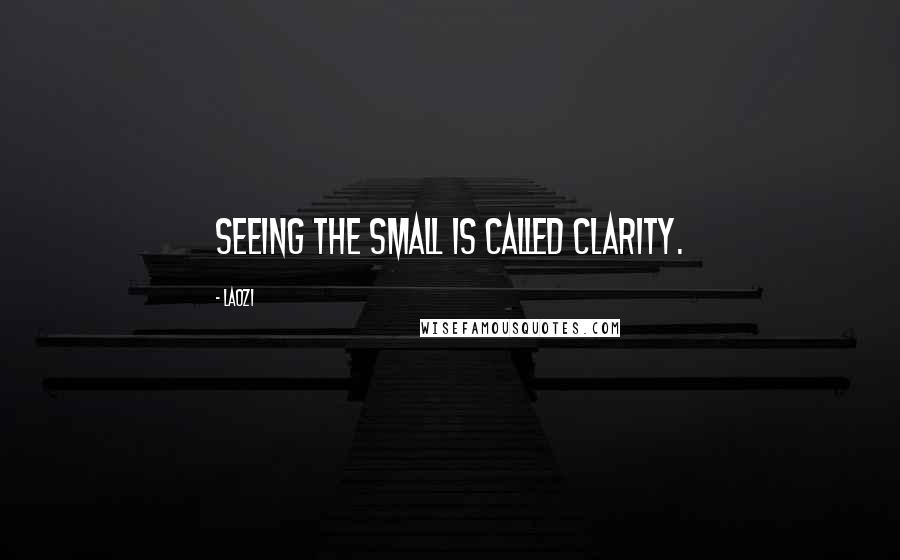 Laozi Quotes: Seeing the small is called clarity.