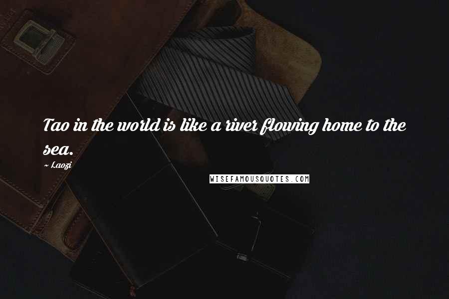 Laozi Quotes: Tao in the world is like a river flowing home to the sea.