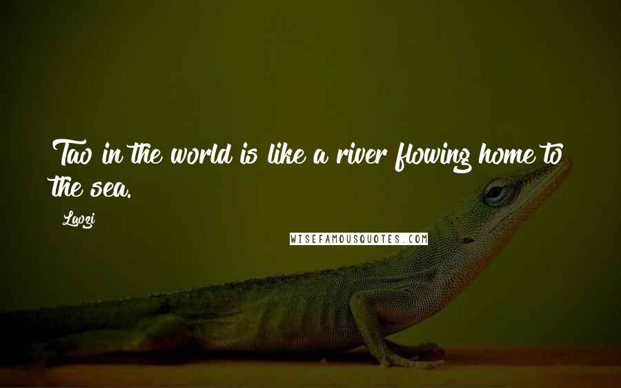 Laozi Quotes: Tao in the world is like a river flowing home to the sea.