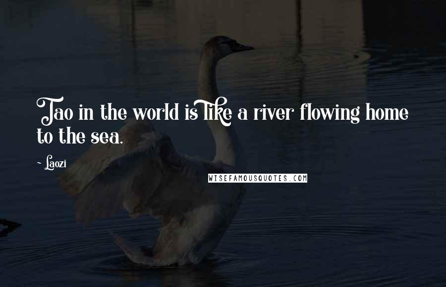 Laozi Quotes: Tao in the world is like a river flowing home to the sea.