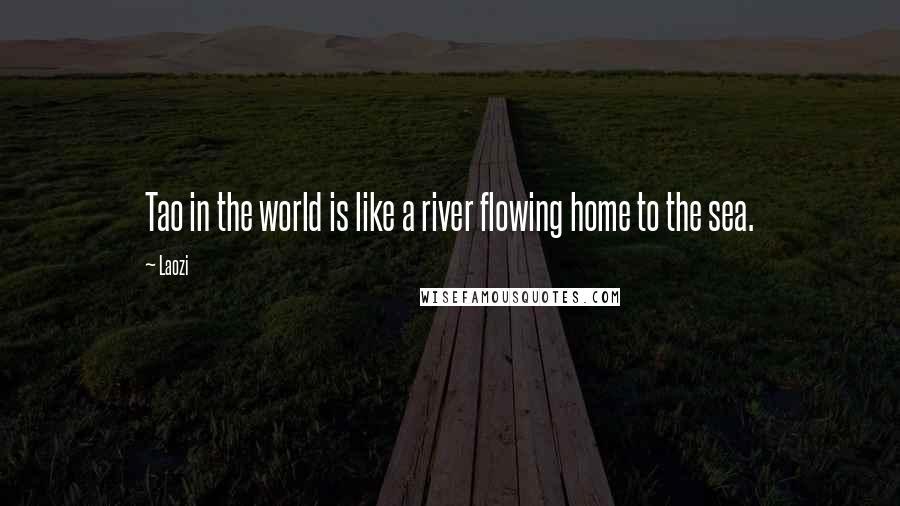 Laozi Quotes: Tao in the world is like a river flowing home to the sea.