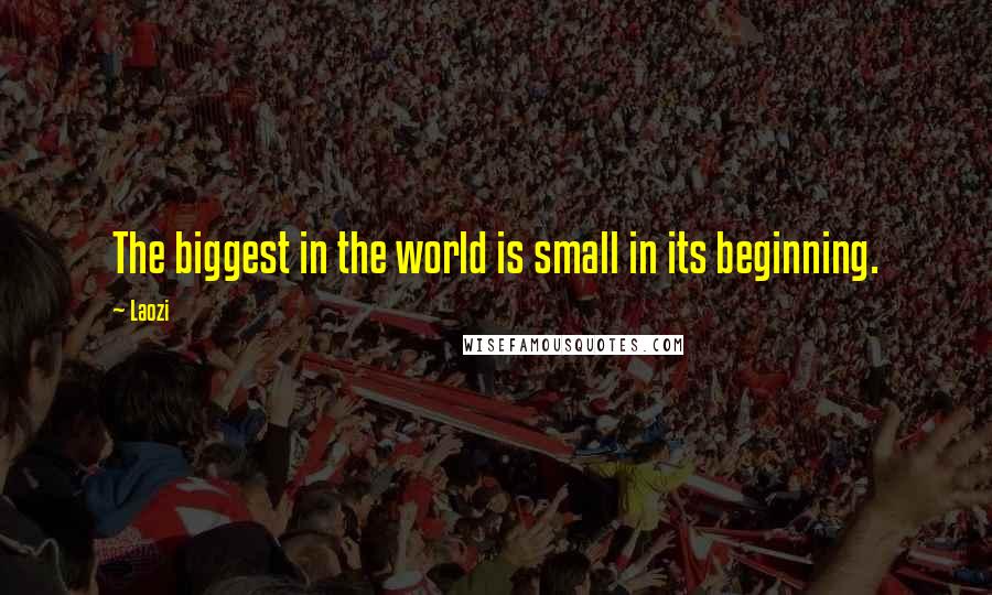 Laozi Quotes: The biggest in the world is small in its beginning.