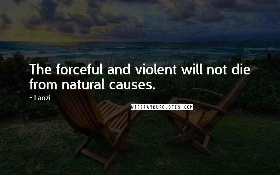 Laozi Quotes: The forceful and violent will not die from natural causes.