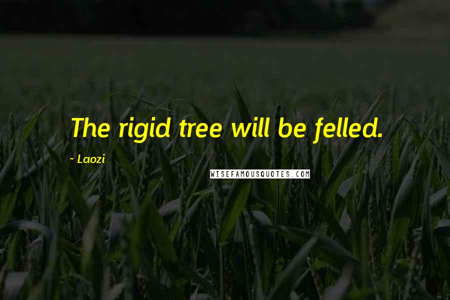 Laozi Quotes: The rigid tree will be felled.