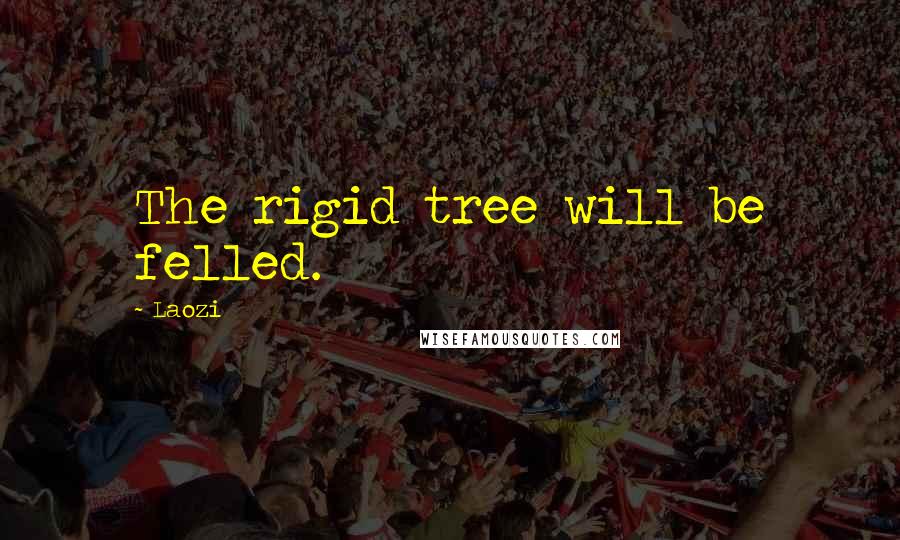 Laozi Quotes: The rigid tree will be felled.