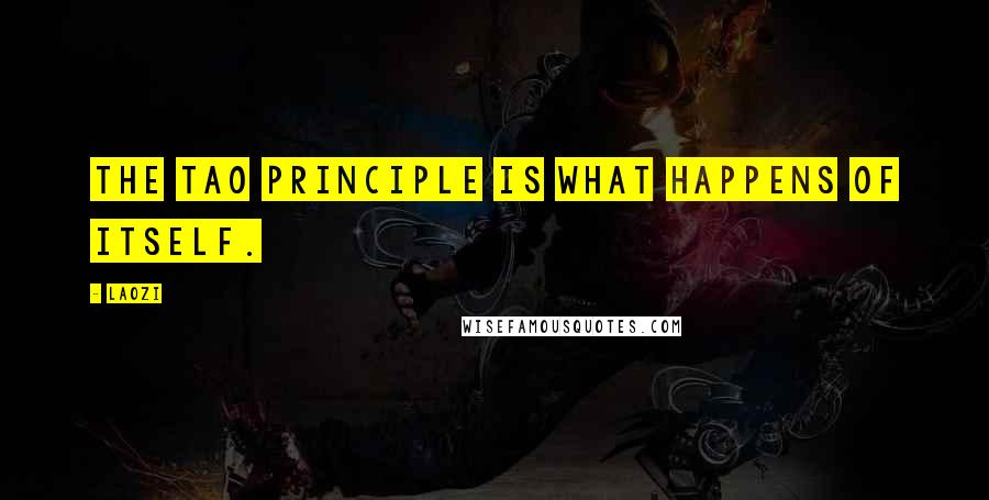 Laozi Quotes: The Tao principle is what happens of itself.