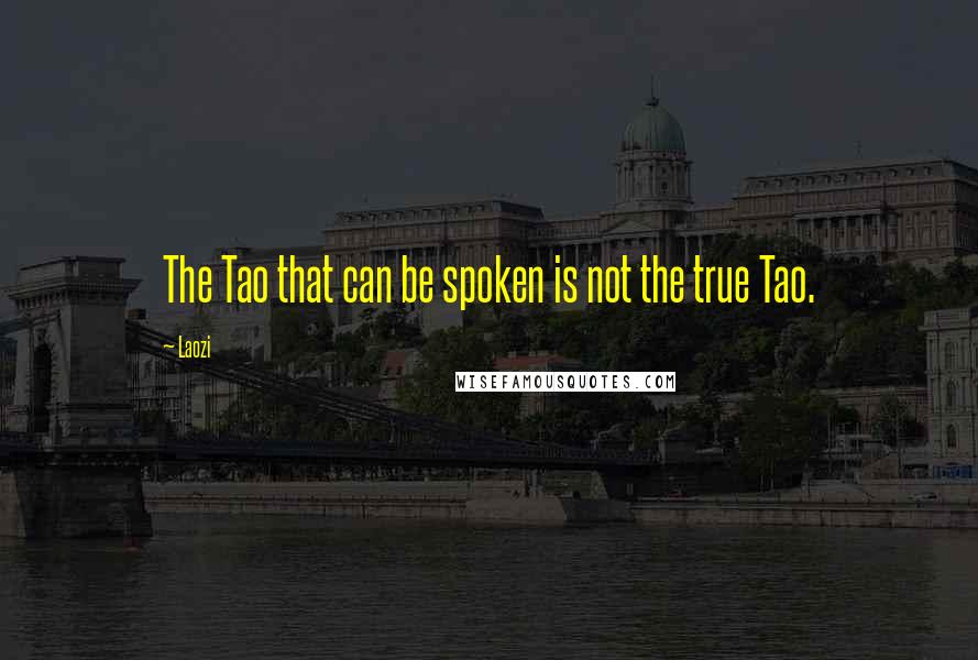 Laozi Quotes: The Tao that can be spoken is not the true Tao.