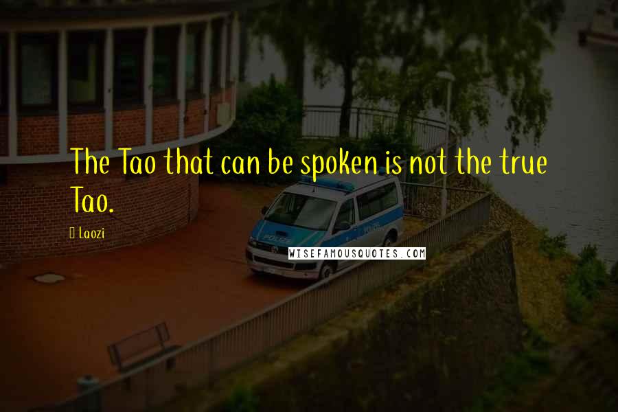 Laozi Quotes: The Tao that can be spoken is not the true Tao.