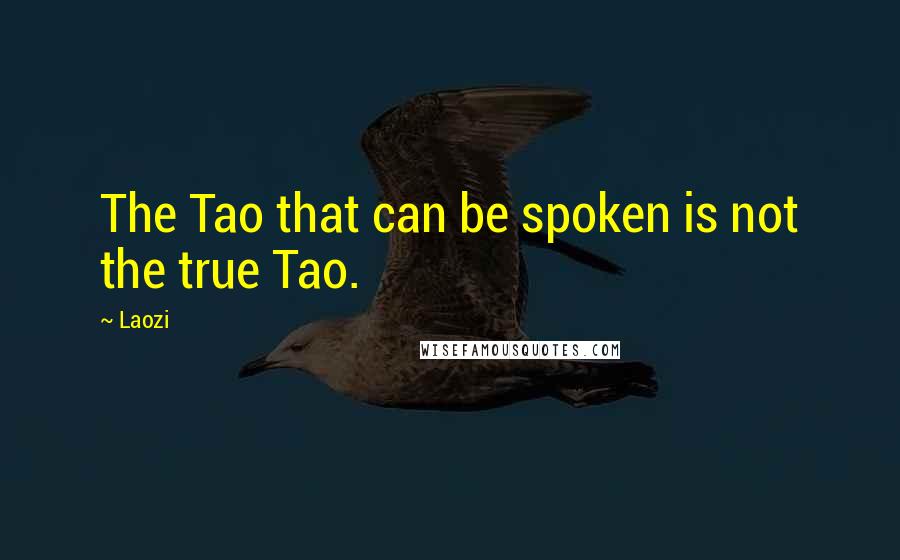 Laozi Quotes: The Tao that can be spoken is not the true Tao.