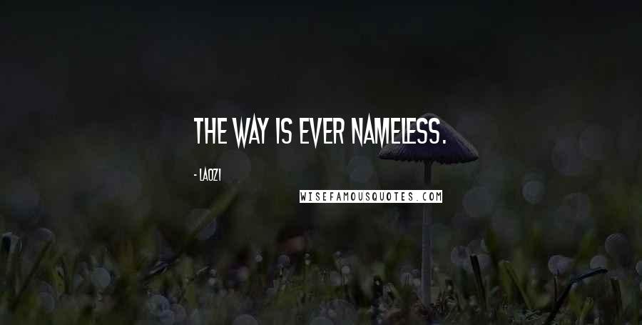 Laozi Quotes: The Way is ever nameless.