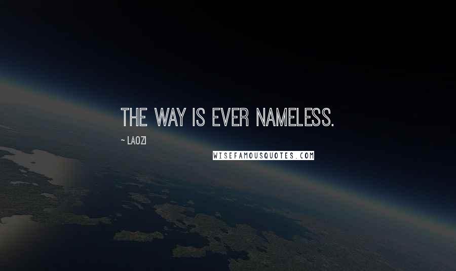 Laozi Quotes: The Way is ever nameless.