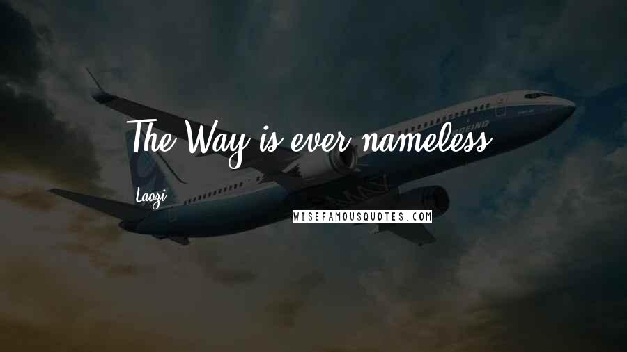 Laozi Quotes: The Way is ever nameless.
